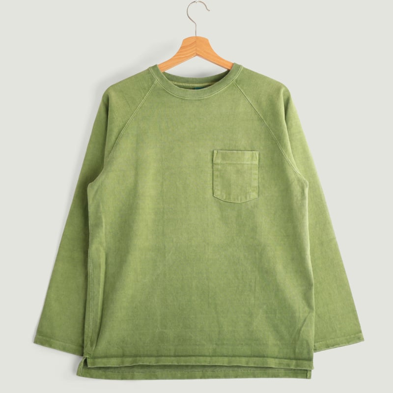 Heavy Raglan LS Pocket T-Shirt P-Matcha