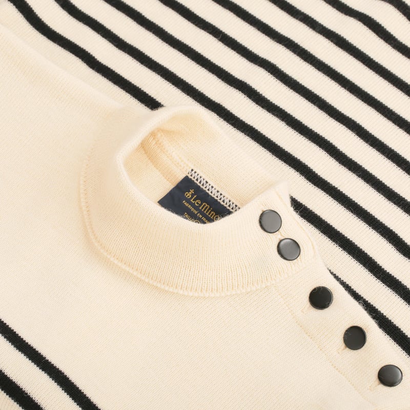 Ecru/Navy Striped Sailor Sweater
