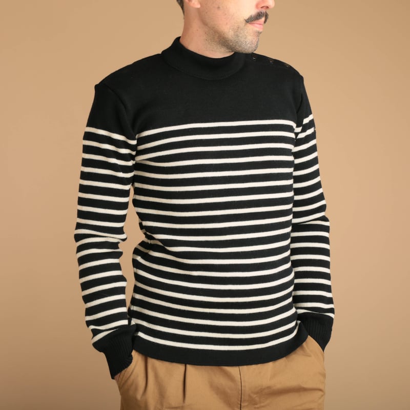 Navy/Ecru Striped Sailor Sweater