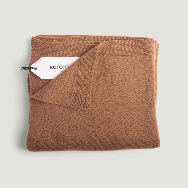 Cotton/Cashmere Muffler Almond