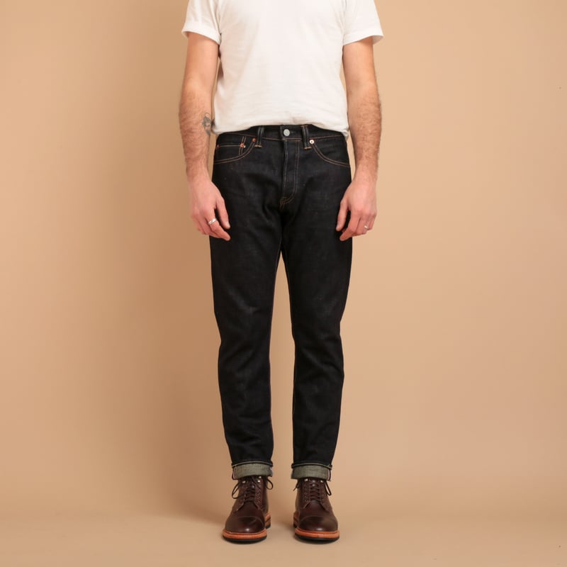 0405-BE High Tapered 18oz Indigo×Beige