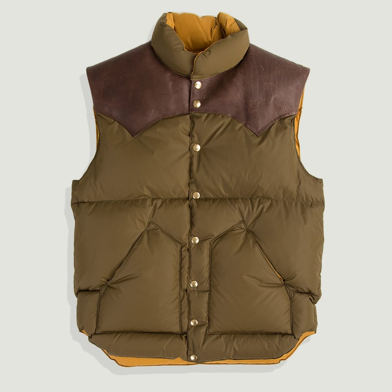 Lot 2188 Rocky Mountain Featherbed × Warehouse Nylon Down Vest OD Green