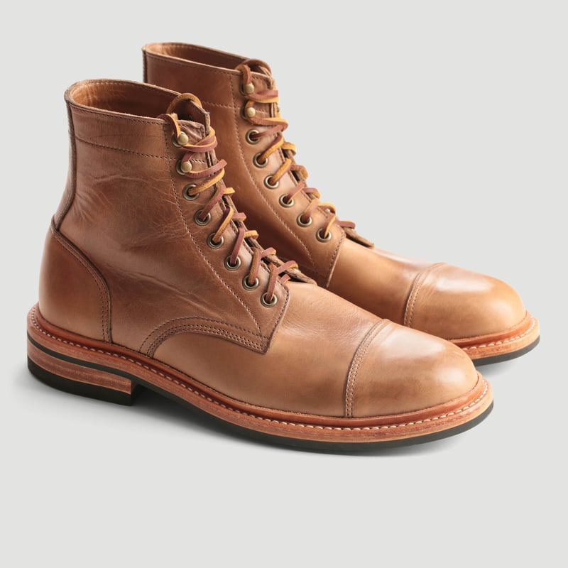 Cap-Toe Trench Boot Natural Chromexcel