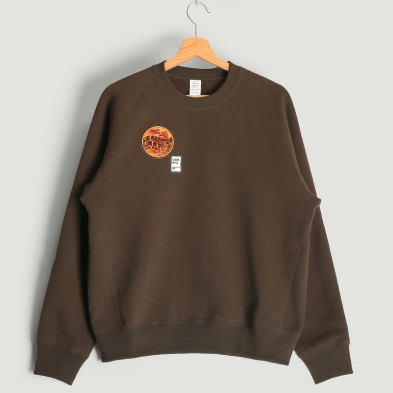 "SURE MFG" Awesome Crewneck Sweatshirt Brown