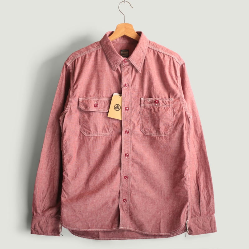 5oz Chambray Work Shirt Red