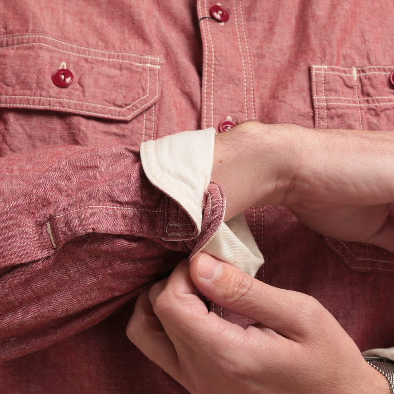 5oz Chambray Work Shirt Red