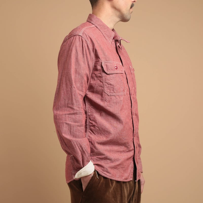 5oz Chambray Work Shirt Red