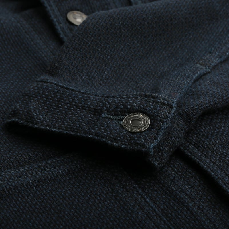 MOMOTARO Dobby Coverall Jacket Indigo Sleeve Flâneurs