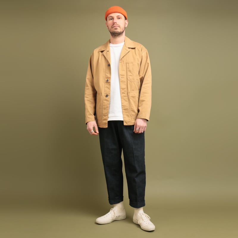 MIL Chore Jacket Supima Herringbone Khaki