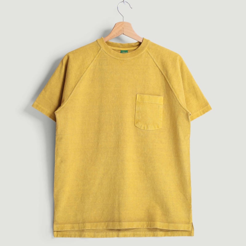 Short Sleeve Heavy Raglan Pocket Tee - Banana Yellow