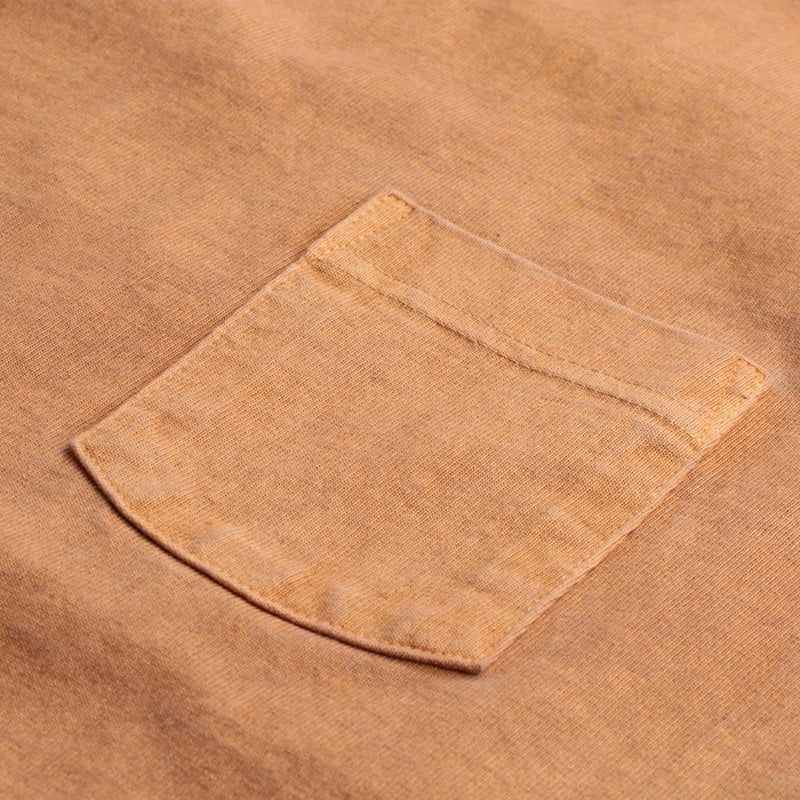 Short Sleeve Heavy Raglan Pocket Tee in Mocha Color