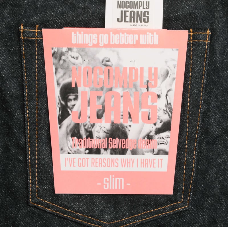 "NO COMPLY" Slim 13.5oz Indigo Selvedge Denim