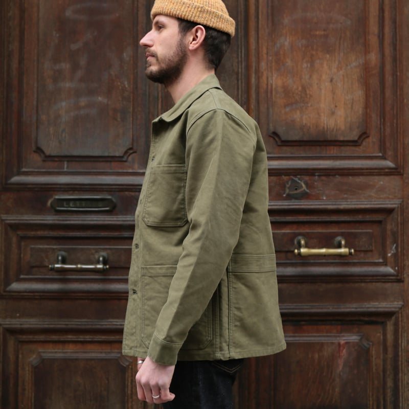 French Moleskin Jacket Olive