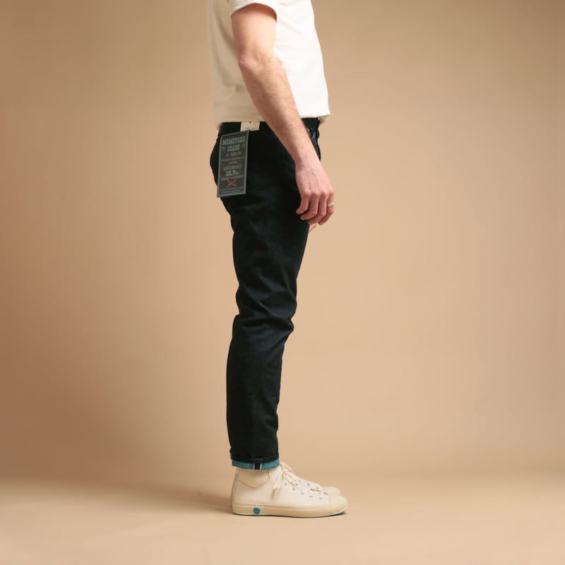 0405-IM High Tapered 15,7oz Indigo x Mint