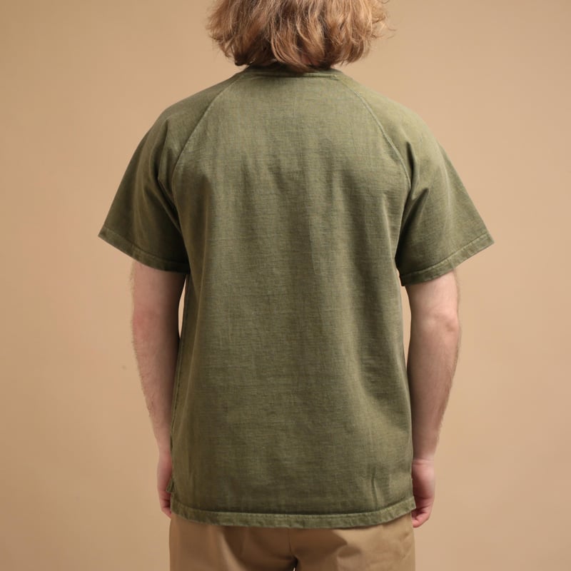 S/S Heavy Raglan Pocket Tee P-Sage