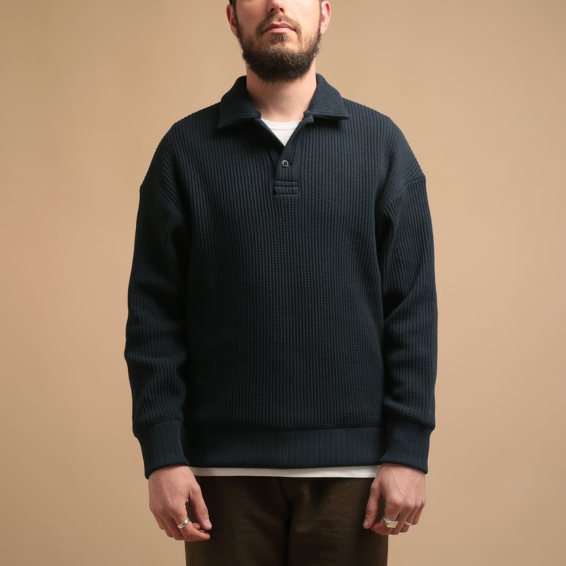 Waffle Polo Dark Navy