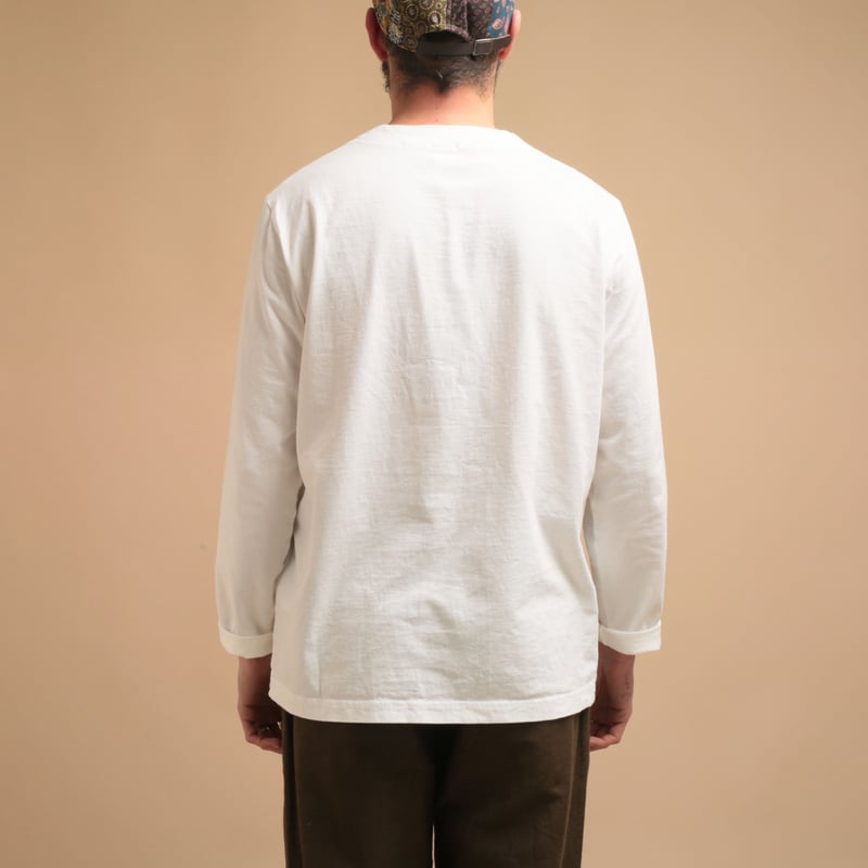 Henleyneck L/S T-Shirt White