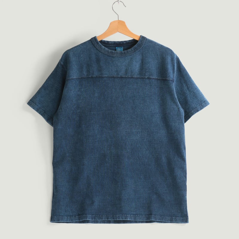 Heavy Jersey Football Tee Indigo Shave