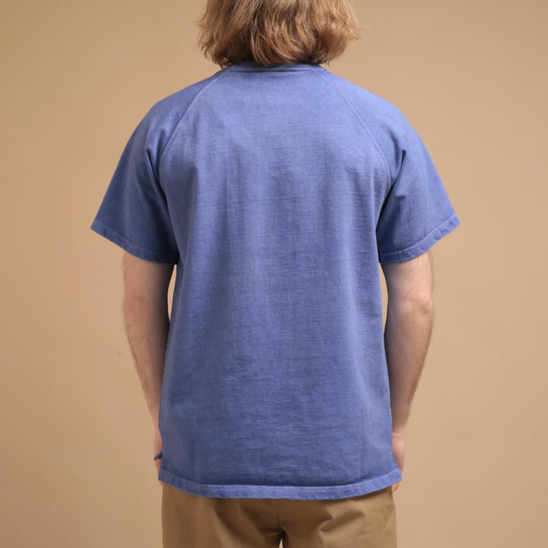 Short Sleeve Heavy Raglan Pocket Tee in Light Purple