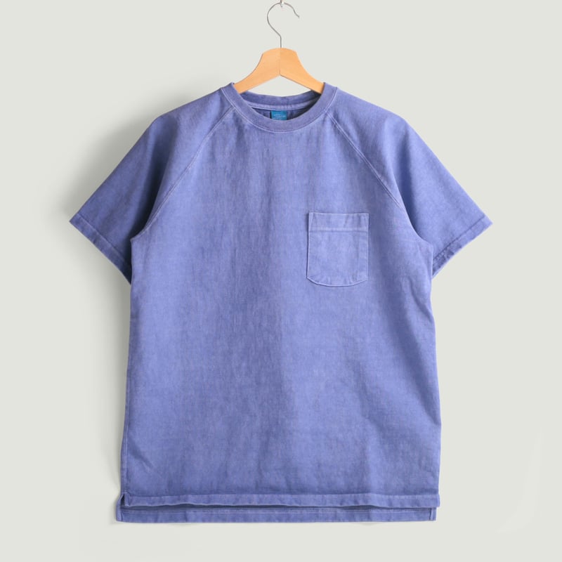 Short Sleeve Heavy Raglan Pocket Tee in Light Purple