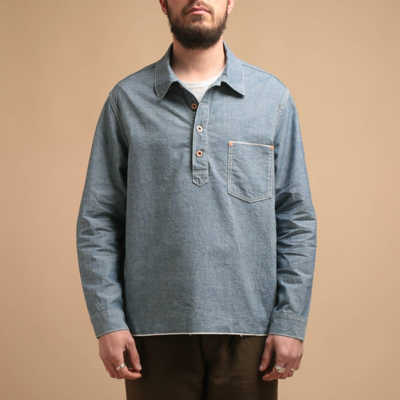 F3487 Chambray Pullover Shirt