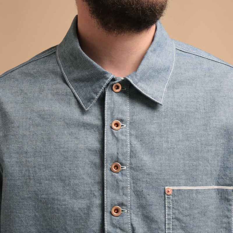 F3487 Chambray Pullover Shirt