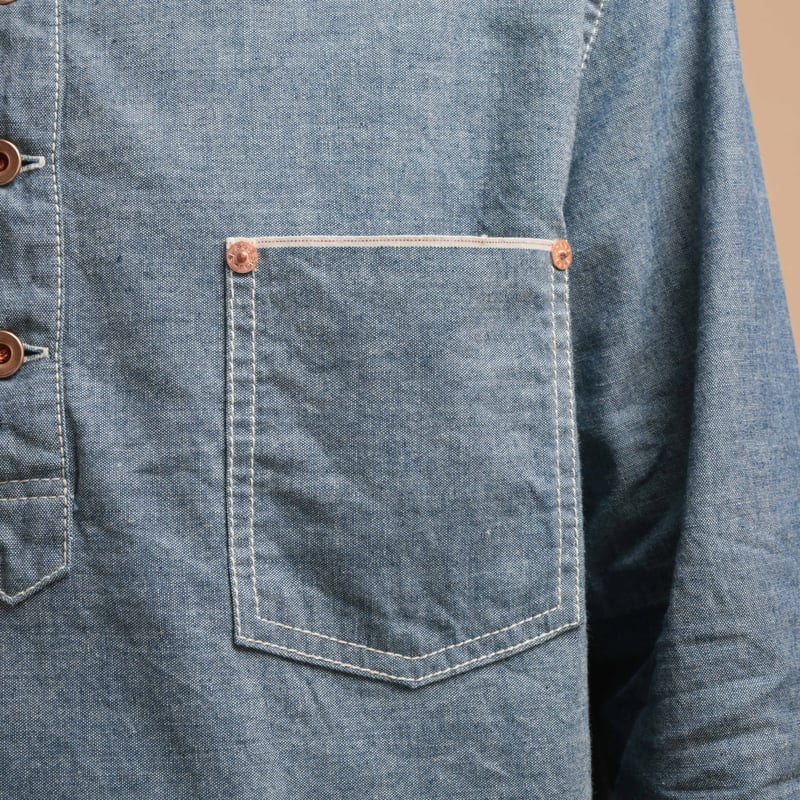 F3487 Chambray Pullover Shirt