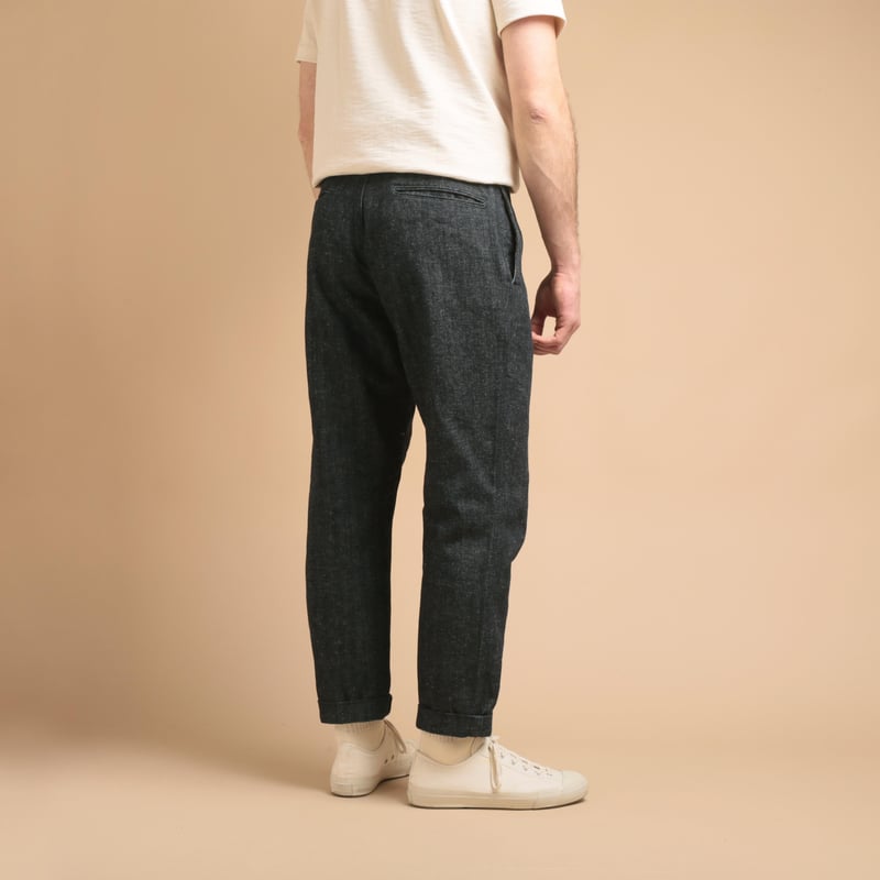 F0516 Herringbone Trousers Indigo