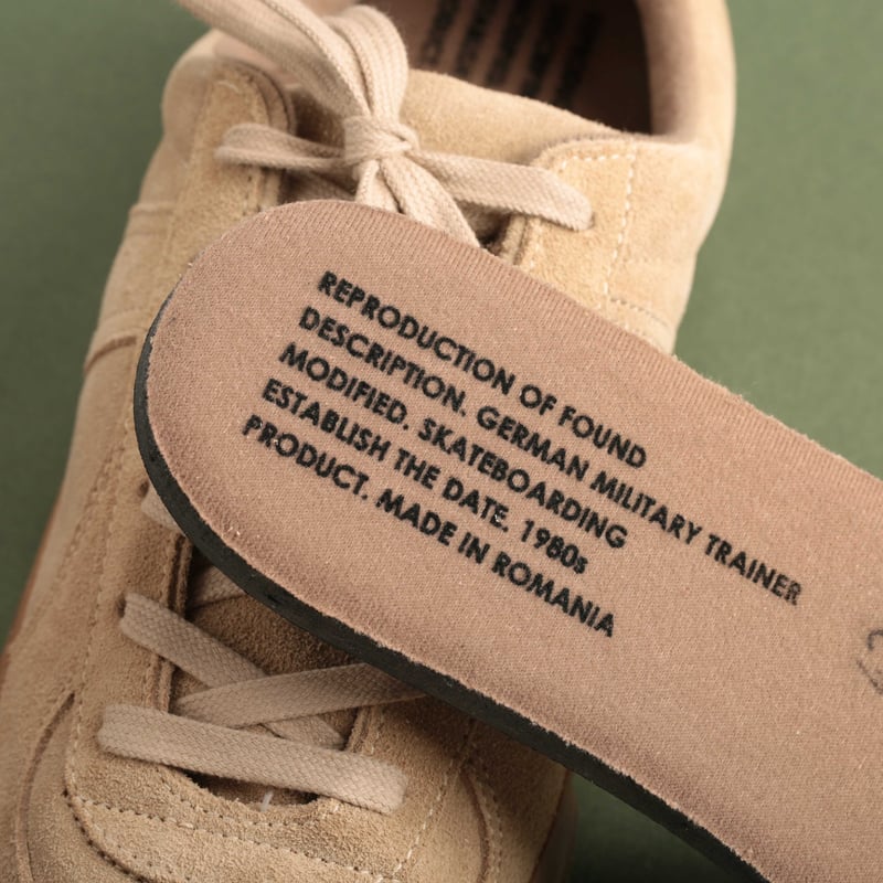 German Military Trainer Beige Suede