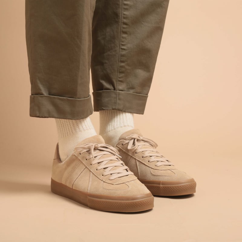 German Military Trainer Beige Suede