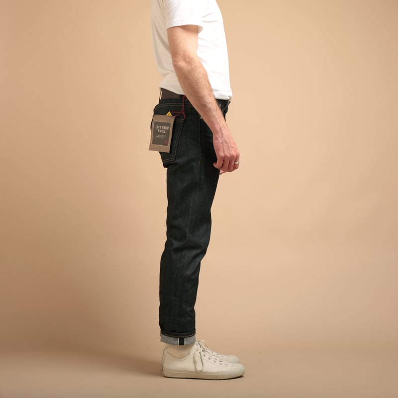 NAKED & FAMOUS SuperGuy Left Hand Twill Selvedge jeans worn on the side by street photographers.