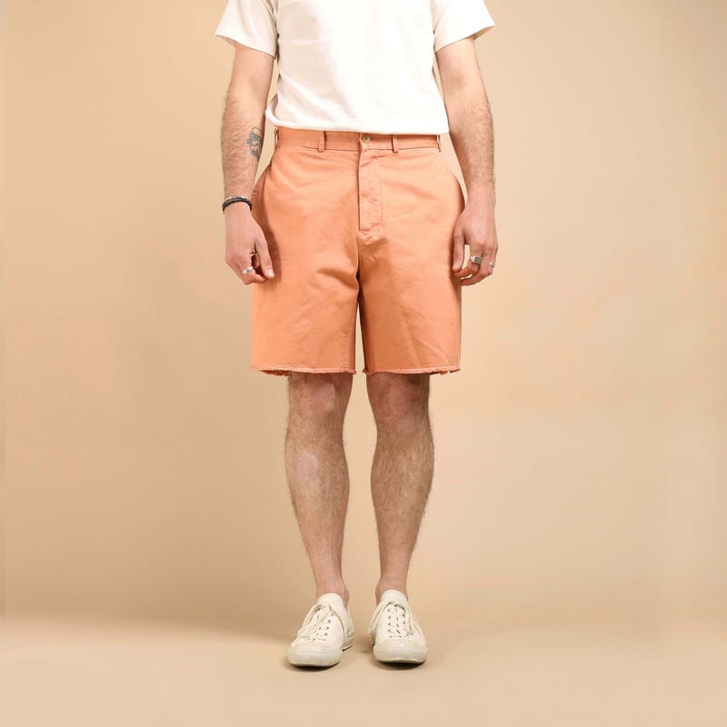 Plain Front Cut-Off Shorts Pink