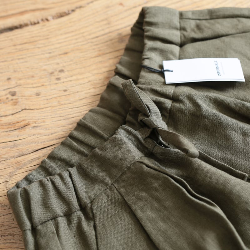 T005 Linen Drawstring Trouser Khaki