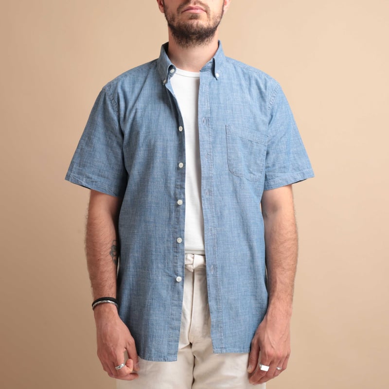 Short Sleeve Chambray Shirt