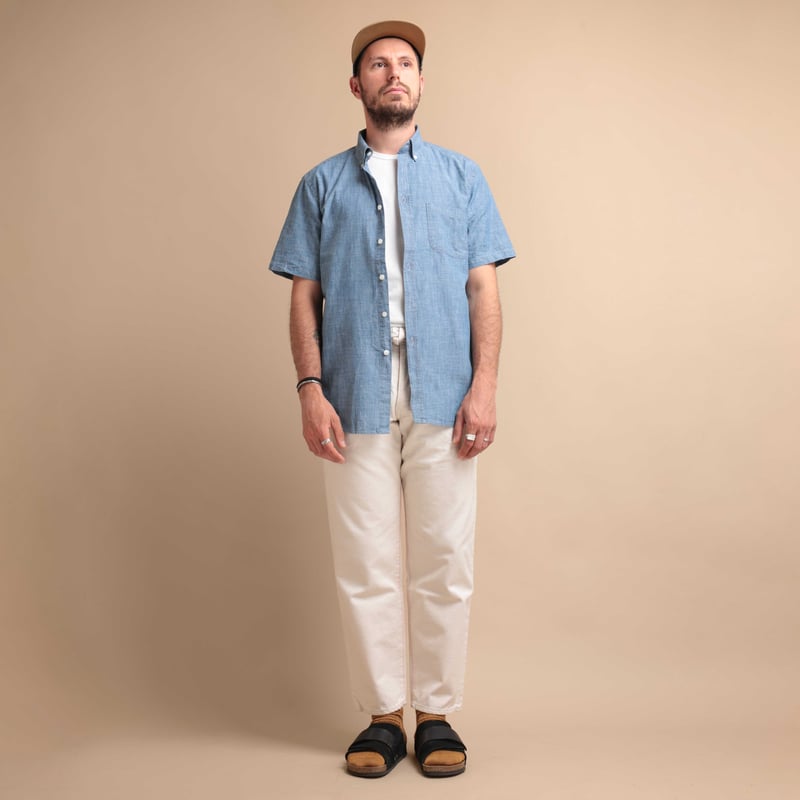 Short Sleeve Chambray Shirt