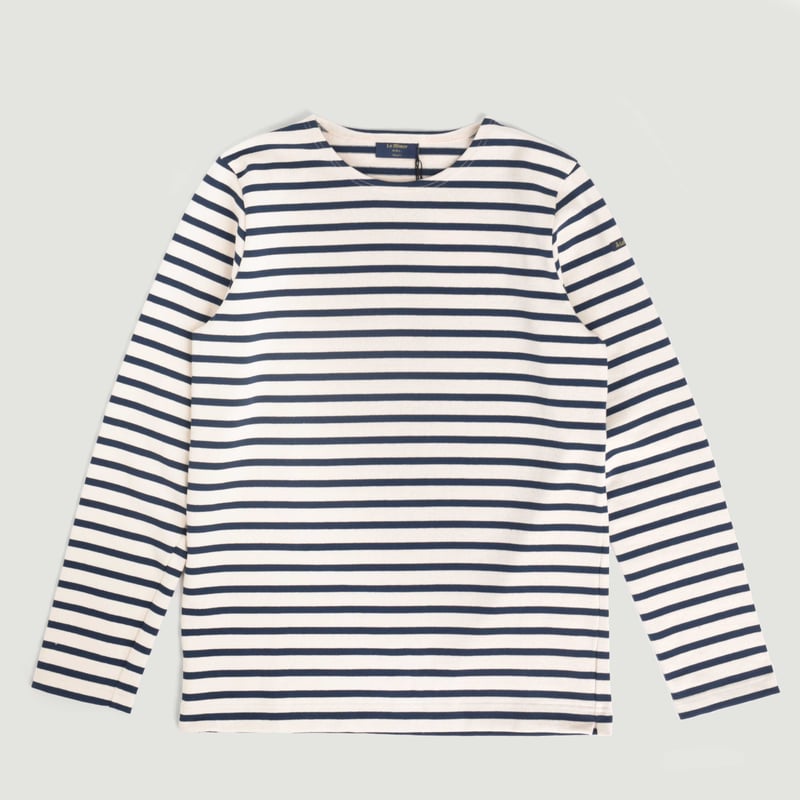 Thick Cotton Marinière in Ecru/Navy