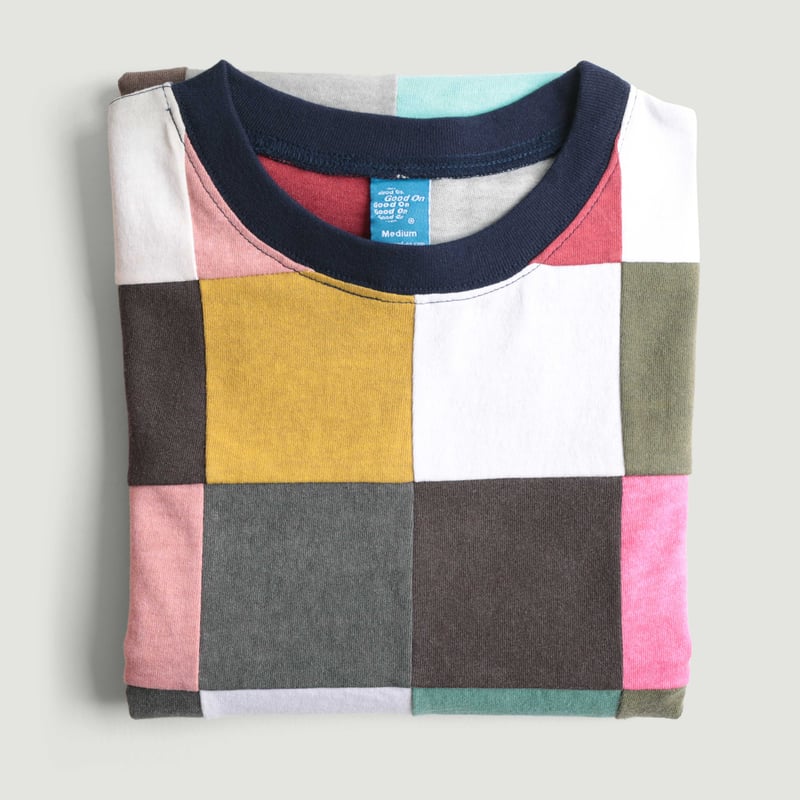 Short Sleeve Square Patchwork Tee