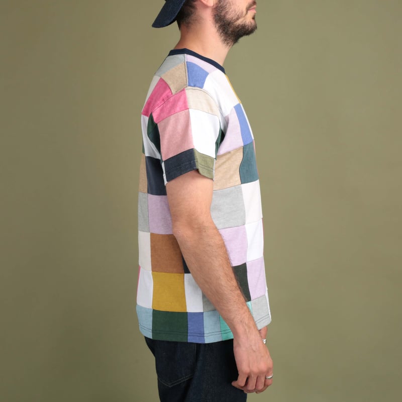 Short Sleeve Square Patchwork Tee