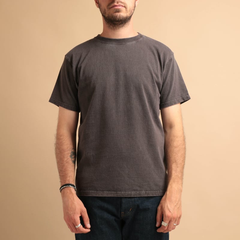 Short Sleeve Crew T-Shirt in Chocolate Brown