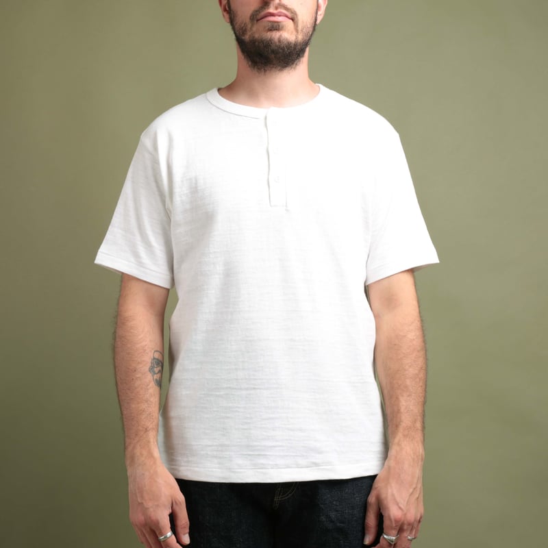 Lot 4601 Henley Neck T-Shirt Off White