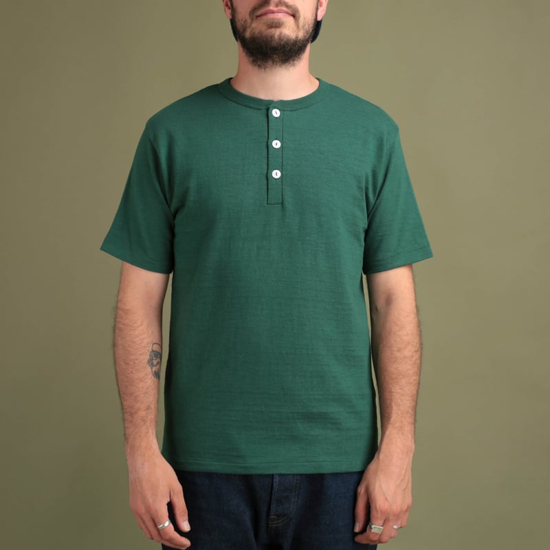 Lot 4601 Henley Neck T-Shirt Dark Green