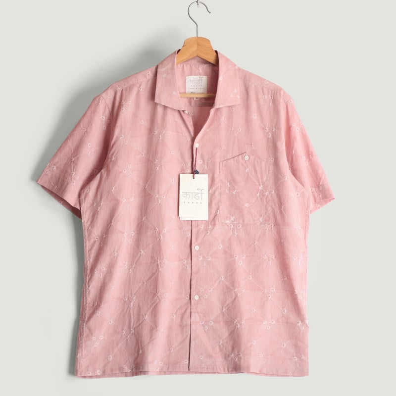 KARDO x FLÂNEURS / S/S Shirt Bandhani Carnation Pink