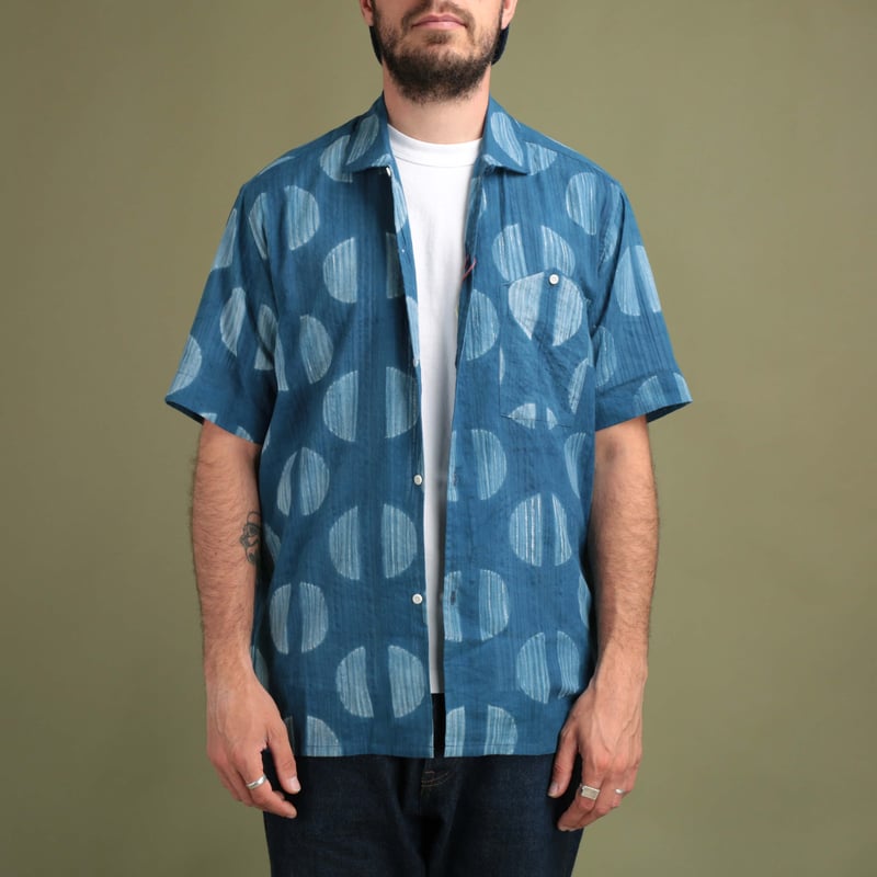 KARDO x FLÂNEURS / S/S Shirt Shibori Dyed Seersucker