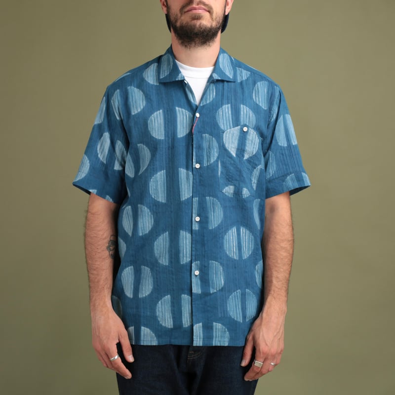 KARDO x FLÂNEURS / S/S Shibori Dyed Seersucker Shirt