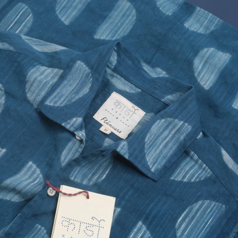 KARDO x FLÂNEURS / S/S Shibori Dyed Seersucker Shirt