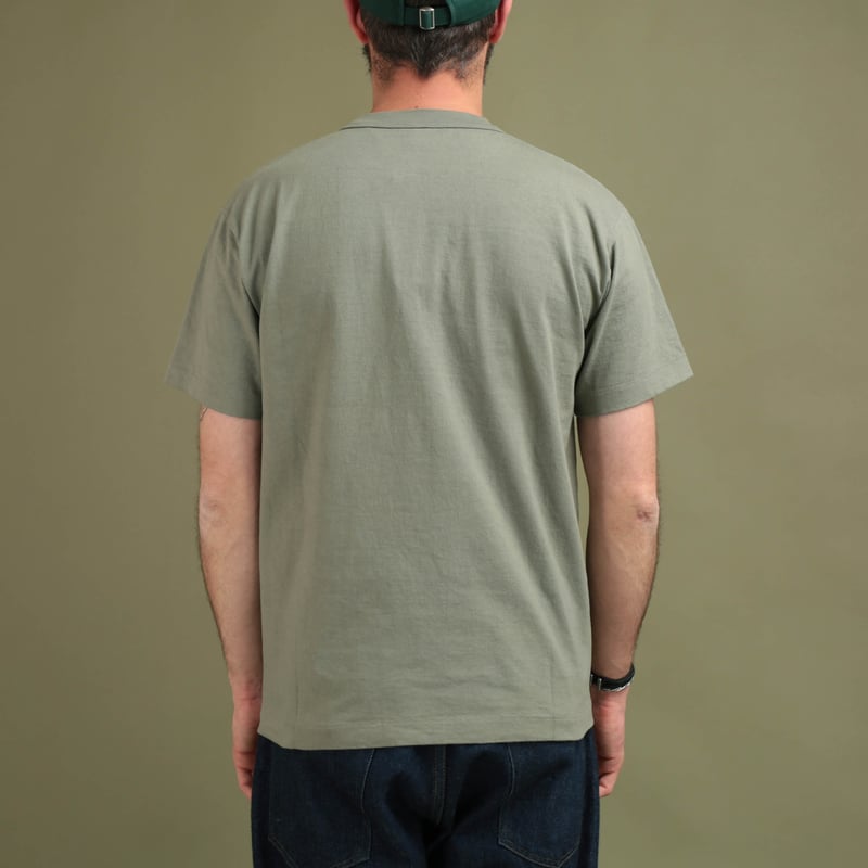 "SURE MFG" 7.5oz Pocket Short Sleeve Tee Dusty Olive
