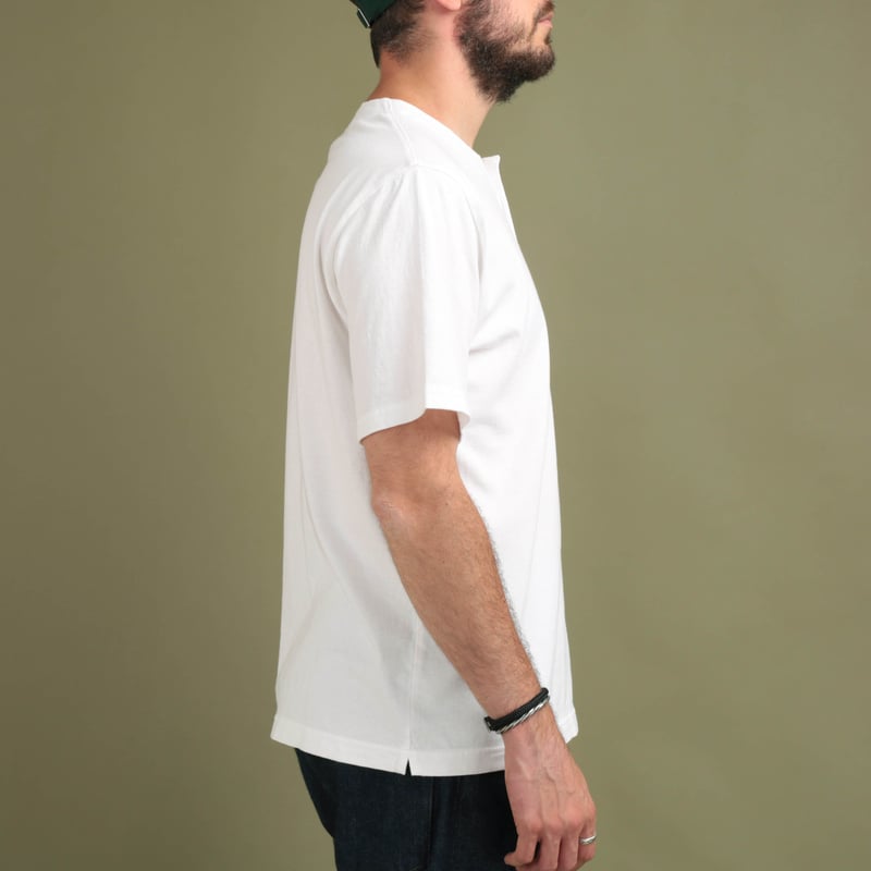 Henleyneck T-Shirt White