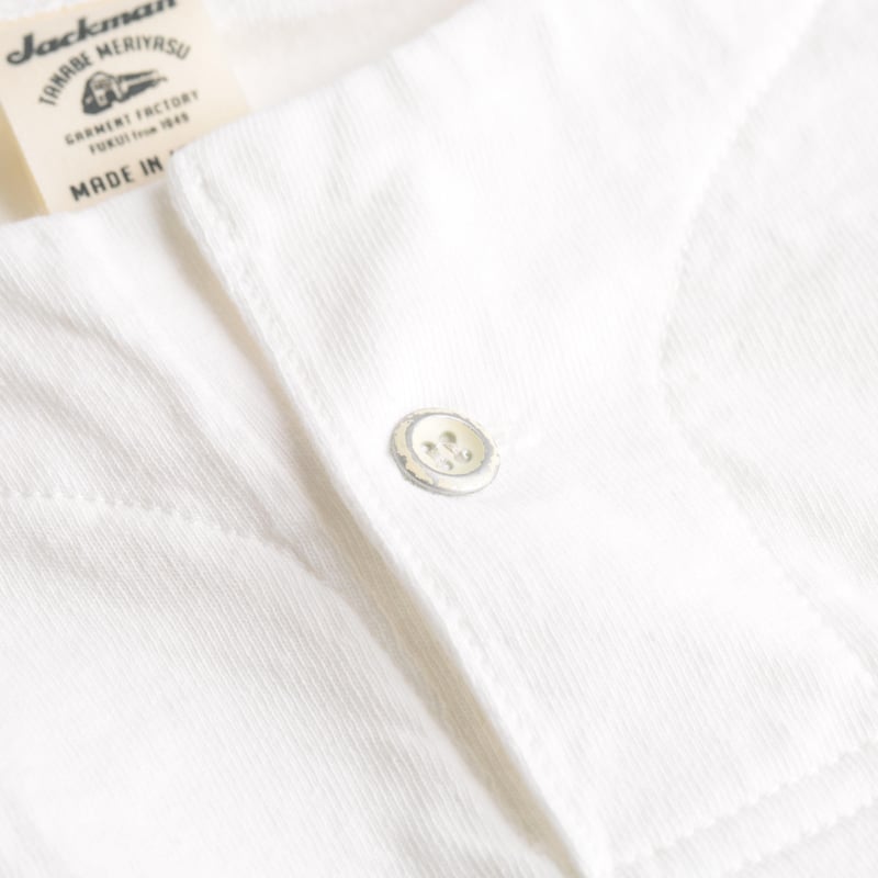 Henleyneck T-Shirt White