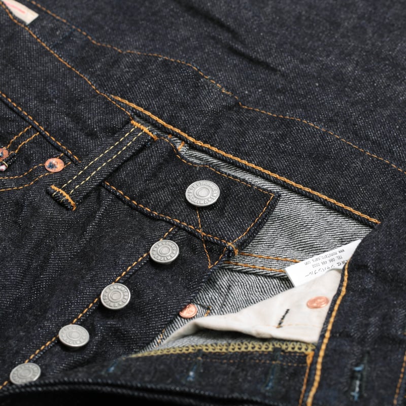 Image_Flâneurs_MOMOTARO / 0605-13 Natural Tapered 13oz Zimbabwe Cotton_fly detail