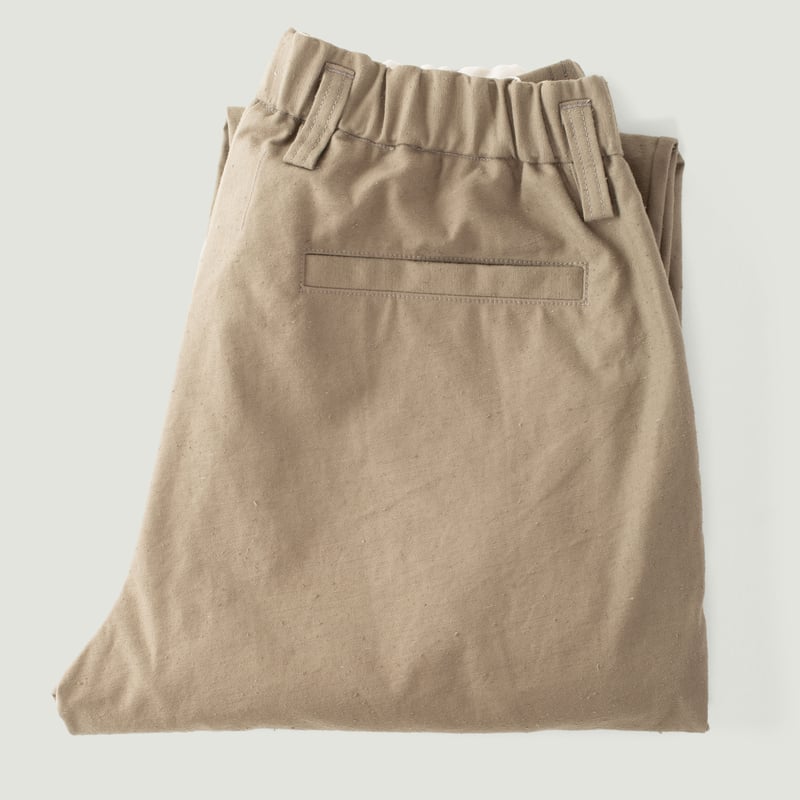 Back Nep Trousers Sepia